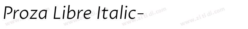 Proza Libre Italic字体转换
